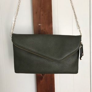 NWOT Olive Green Foldover Clutch